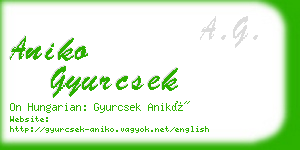 aniko gyurcsek business card